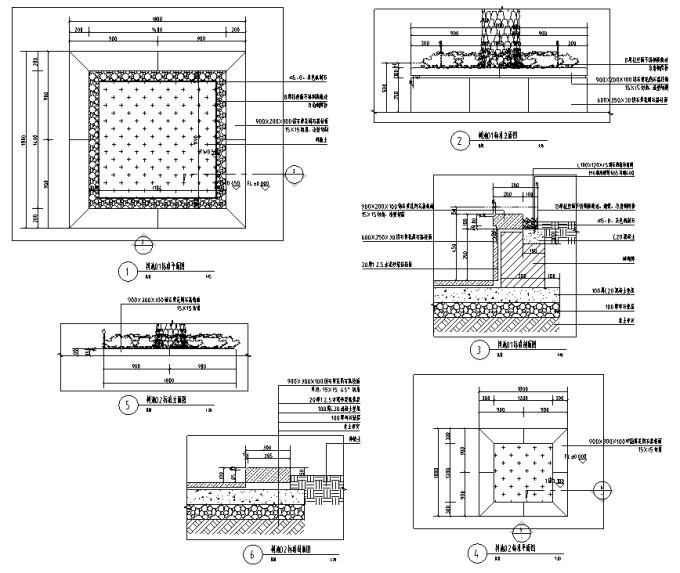 [重庆]生态缤纷四季景观体验个性化商业环境设计全套施工图（附方案文本）-树池设计详图