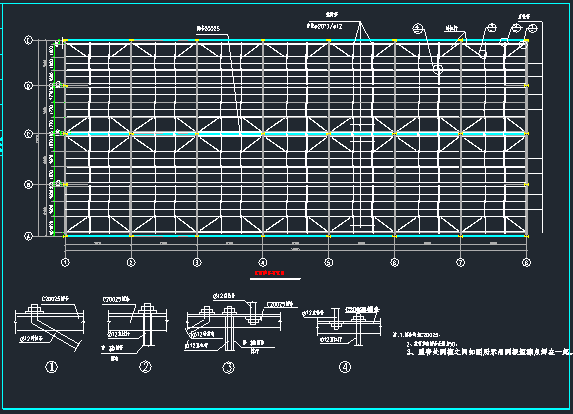 三层商业用钢框架施工图_7