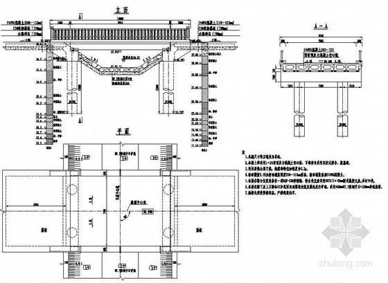 10米预应力空心板资料下载-1×10米预应力混凝土空心板总体布置节点详图设计