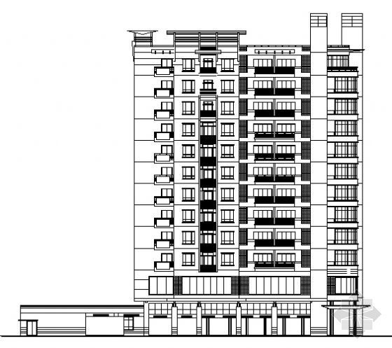 商住楼方案cad图资料下载-某十一层商住楼建筑方案图