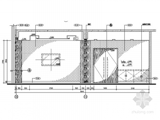 [广东]知名大型简约办公室室内设计CAD施工图（含效果图、方案  、物料表）-[广东]知名大型简约办公室室内设计立面图