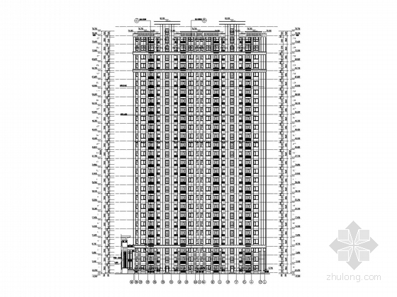 [河北]欧式风格住宅区规划及单体设计方案文本(含CAD)-住宅区立面图