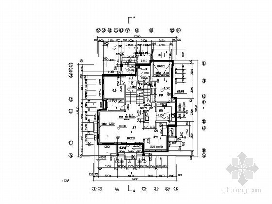 [杭州]某森林住宅区二层独栋别墅建筑方案图- 