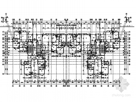[广东]某二十四层商住楼建筑施工图（含效果图）-A栋7-12层平面图