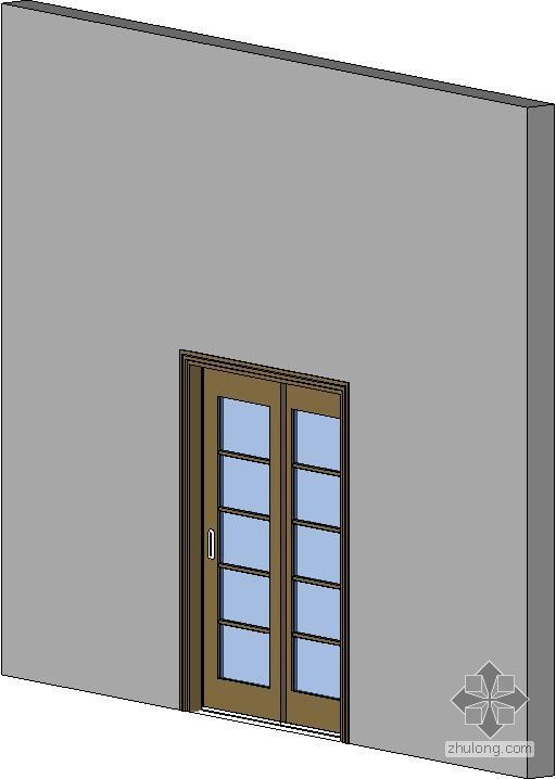 revit推拉门资料下载-横挺玻璃推拉门