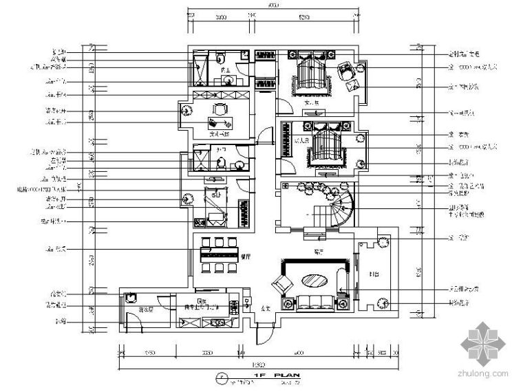 私人住宅CAD图资料下载-[苏州]欧式私人住宅施工图