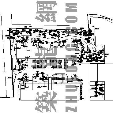 南方中式古建CAD施工图资料下载-南方某公园绿化施工图