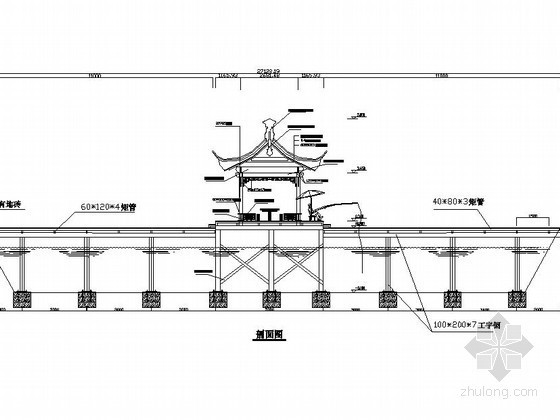 小区钢廊架结构图纸资料下载-钢结构仿古临水廊架施工做法