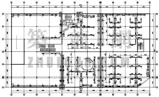 酒店一层中央空调设计图资料下载-某超市中央空调设计图
