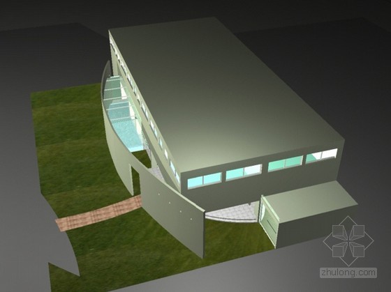 农村立面改造模型资料下载-某展厅立面改造方案概念设计