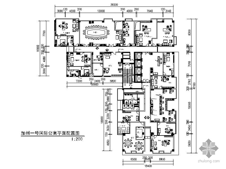 室内办公室装修施工方案资料下载-某国际公寓办公室施工方案图