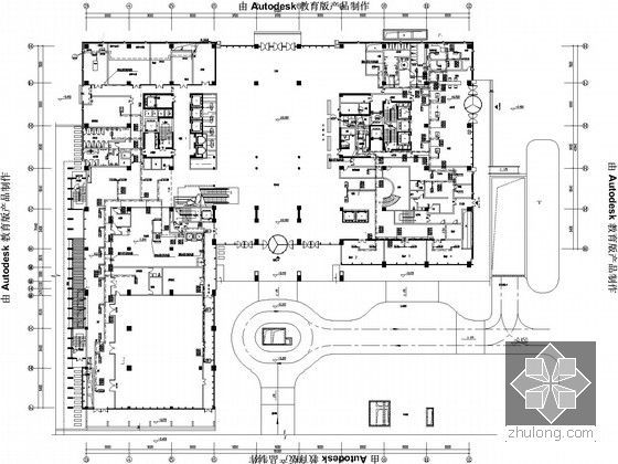 [成都]酒店办公大厦暖通空调施工图纸131张（15万平米）-空调水管平面