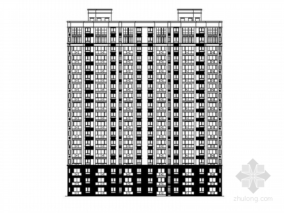 6层塔式住宅建筑图资料下载-[安徽]十八层古典风格住宅建筑施工图
