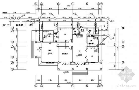别墅3层设计图资料下载-独栋二层度假村别墅给排水设计图