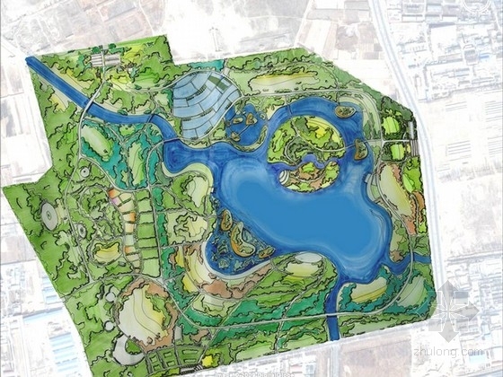 山地森林景观规划资料下载-[北京]城市滨河森林公园景观规划设计方案
