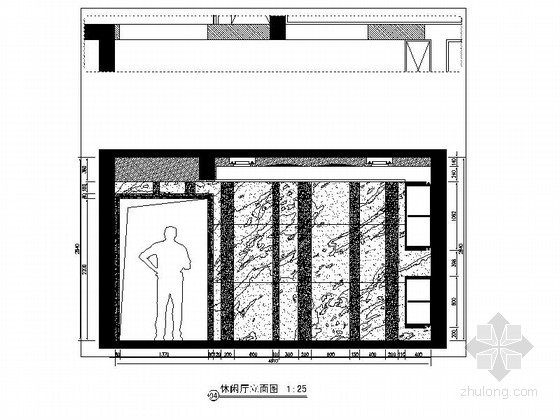 [重庆]某欧式四居室休闲厅立面图- 