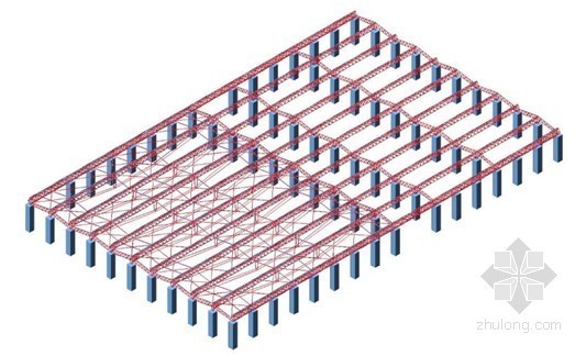 36米单跨钢结构图纸资料下载-[上海]展览馆钢结构安装施工方案（屋面钢桁架 鲁班奖）