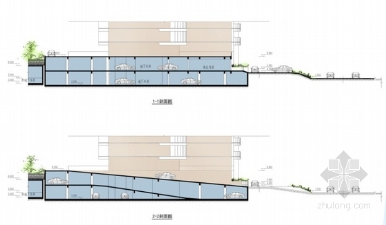 [深圳]某31层商住楼建筑设计方案文本-剖面图