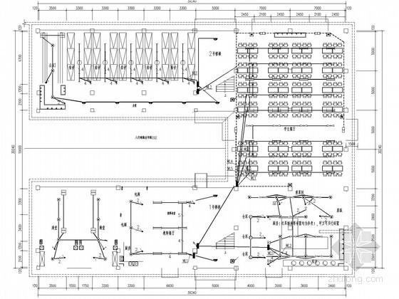三层宿舍结构图纸资料下载-小学三层食堂与宿舍综合楼电气施工图纸