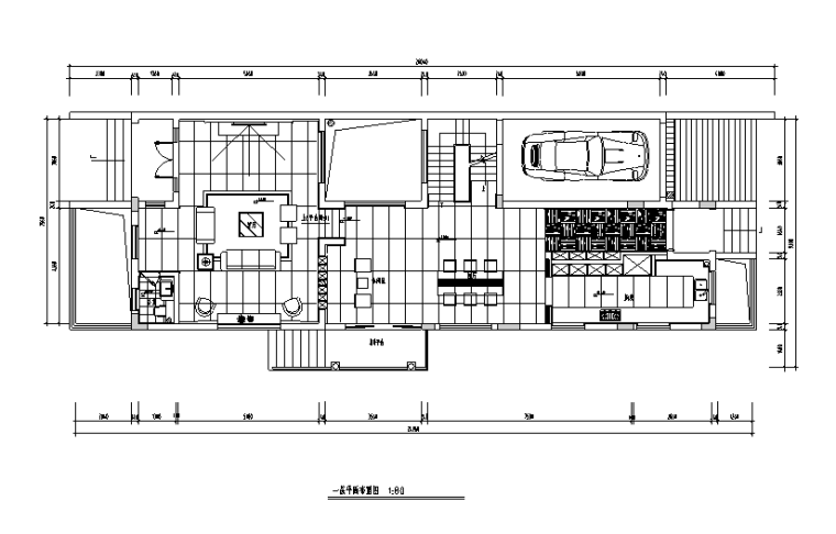 复式装修客厅效果图资料下载-复式现代简约样板房设计施工图（附效果图）