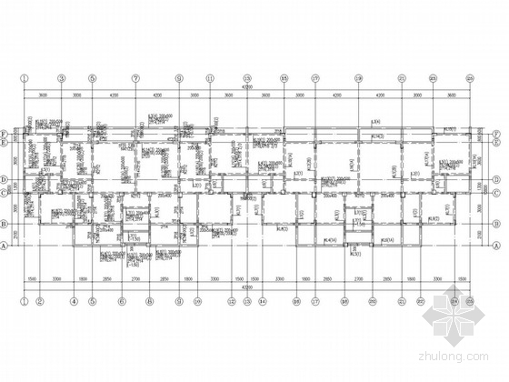 六层框架住宅图纸资料下载-六层异形柱框架住宅结构施工图