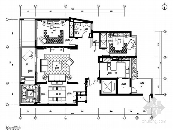 前台室内效果图图片资料下载-[义乌]欧式别墅室内施工图（含效果图）