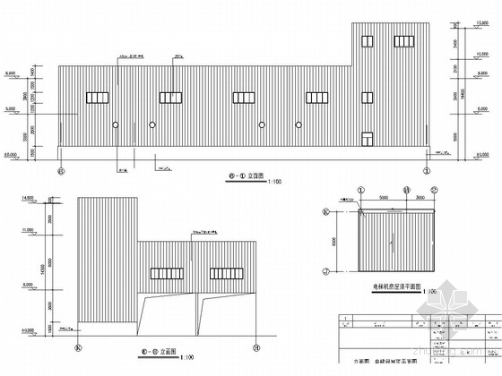 两层钢结构厂房建筑资料下载-[福特4S店]两层钢结构维修店结构图（含建筑图）