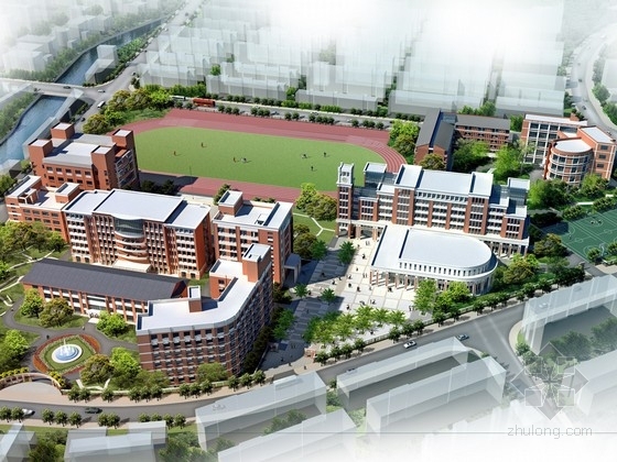 大型校园规划资料下载-[上海]园林式中学校园改建规划设计方案文本