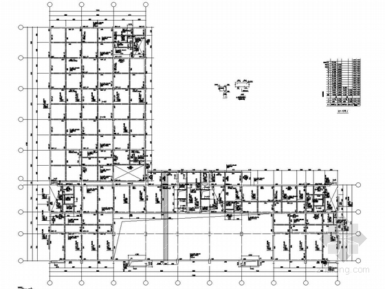 [长沙]12层框架办公楼结构施工图（蜂巢芯密肋楼盖）-2层梁配筋平面图