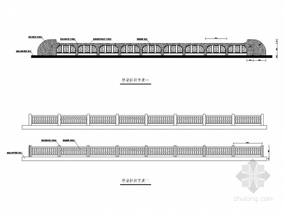 市政桥梁护栏设计图资料下载-桥梁工程多样式栏杆设计图（14张）