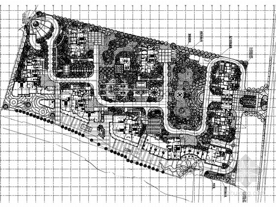 高档居住区规划cad文本资料下载-[浙江]绍兴高档居住区景观施工图（CAD图纸151张）
