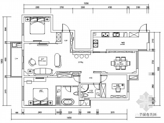 景区设计CAD资料下载-[常熟]尚湖风景区典雅简欧三室两厅CAD装修施工图（含高清实景图）