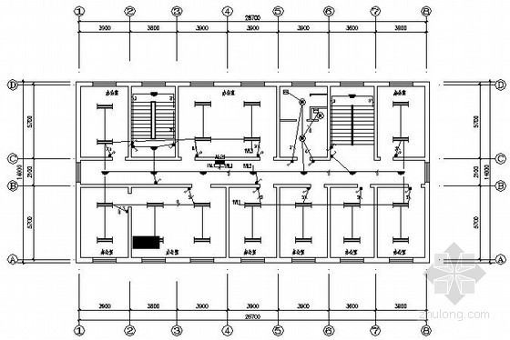 某厂区办公楼施工图资料下载-厂区小型办公楼电气施工图纸