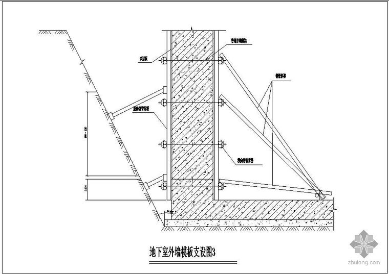 某地下室外墙模板支设节点构造详图_4