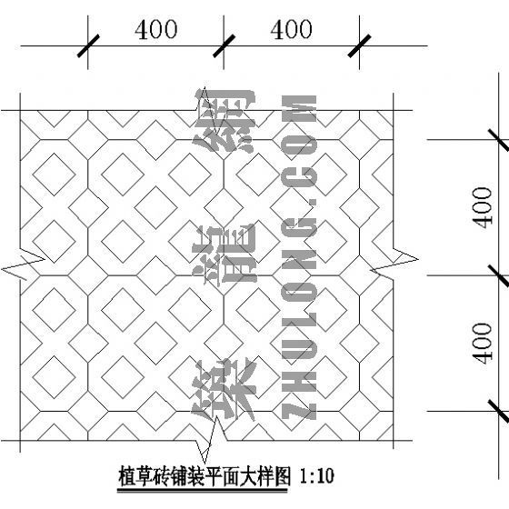 植草砖铺装详图资料下载-铺装施工详图