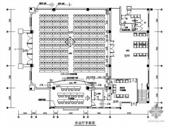 酒店会议室平面布置资料下载-某酒店会议室装修设计图