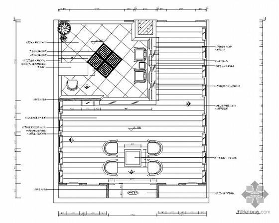 家具展厅平面方案资料下载-某地板展厅平面图