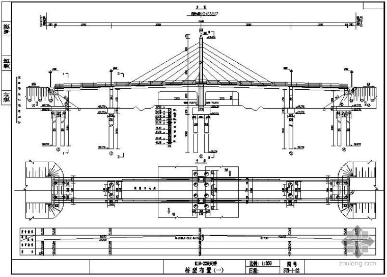 组合梁钢结构斜拉桥资料下载-某斜拉桥图纸