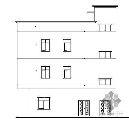 三层合院住宅方案图资料下载-某三层小型住宅楼建筑方案图