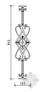 cad欧式铁艺栏杆资料下载-铁艺栏杆详图30