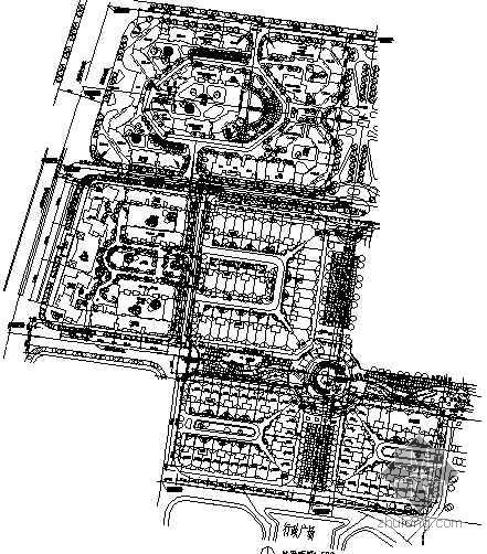 居住小区规划平面图dwg资料下载-某花园小区总规划平面图