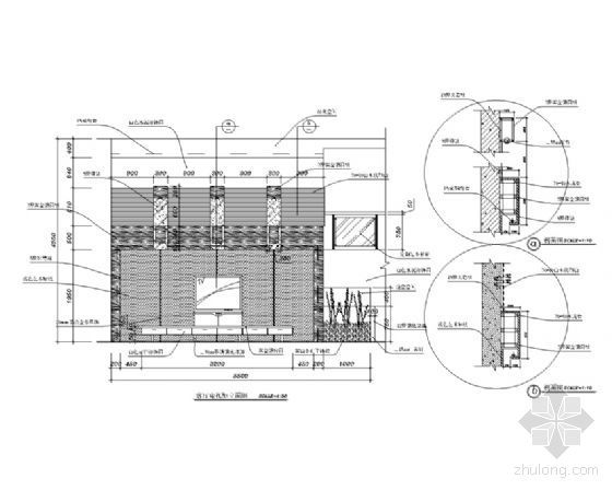cad立面电视背景资料下载-电视背景墙详图