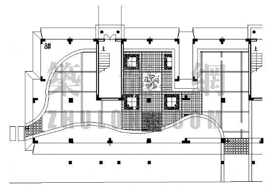 居住区中庭设计平面图资料下载-居住区铺装平面图3
