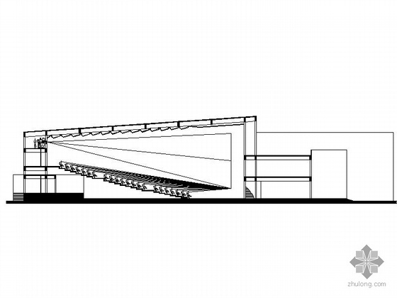 简欧建筑设计效果图资料下载-电影院建筑设计（含效果图和素模）