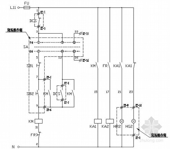 单相电机双电容接线图资料下载-常用电机二次控制原理图
