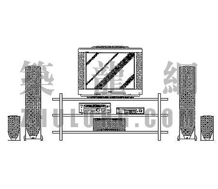 cad室外音响图块资料下载-影院音响組合002
