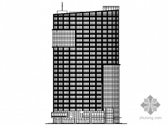 办公广场景观效果图资料下载-某二十四层办公楼建筑施工图（含效果图及节能设计表）