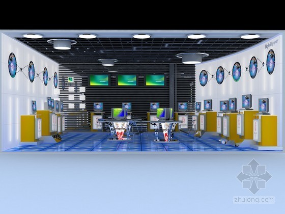服装专卖店3d模型两层资料下载-电子专卖店3D模型下载