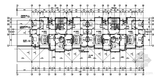 [绥中县]某十八层小区一号商业住宅楼建筑施工图-三层平面图