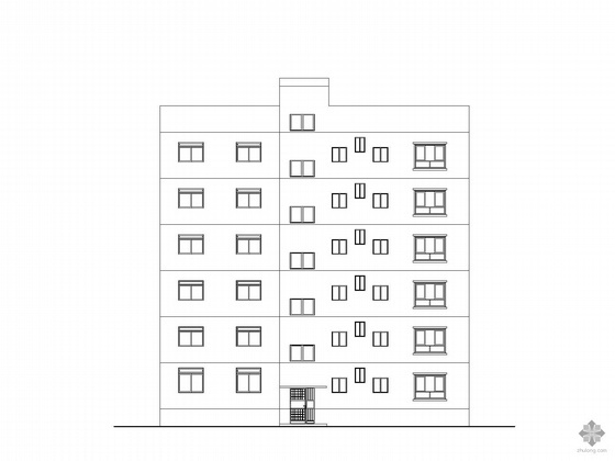 欧式商业建筑结构水电图纸资料下载-某六层家宅建筑结构水电施工图